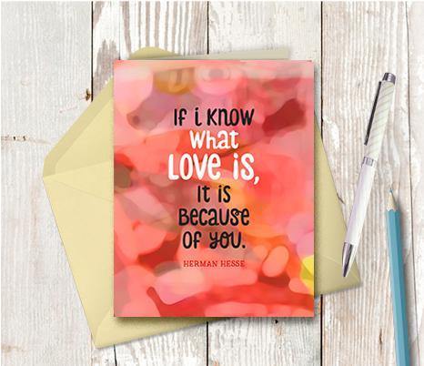 0702 If I Know What Love Is Note Card - deloresartcanada