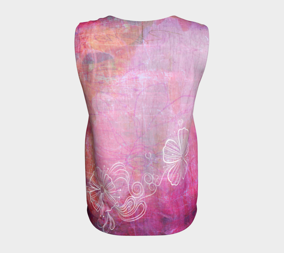 Bra Off Loose Tank by Deloresart in Pinks - deloresartcanada