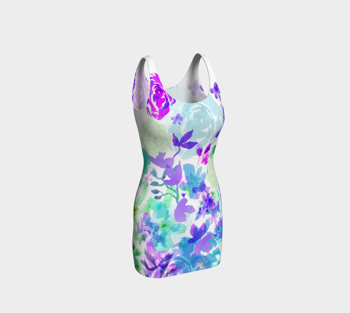 Victoria Blooms Bodycon Dress by Deloresart