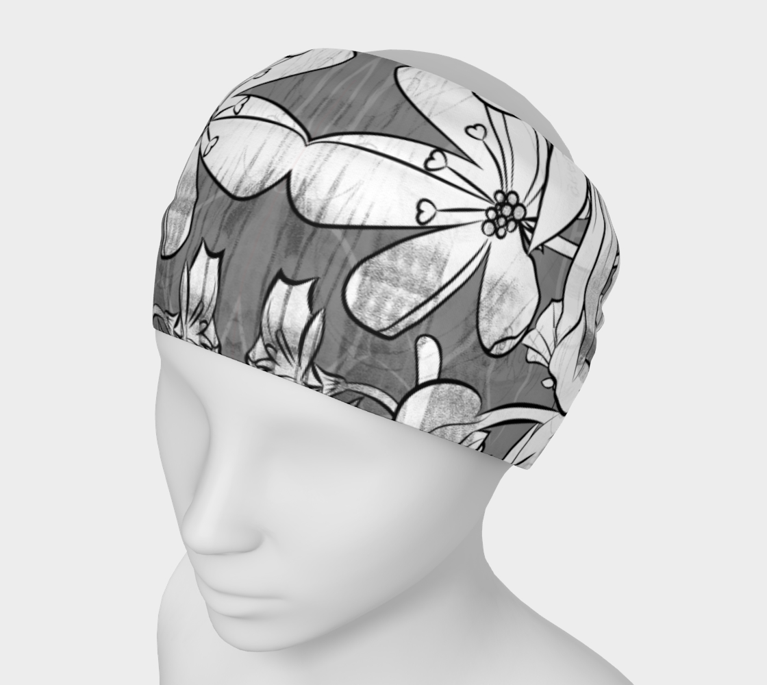Flower Meadow greys Headband by Deloresart - deloresartcanada