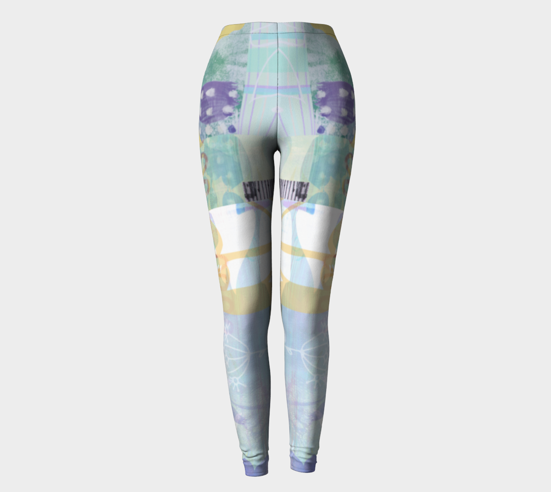 Kindred leaf Collage Leggings by Deloresart - deloresartcanada