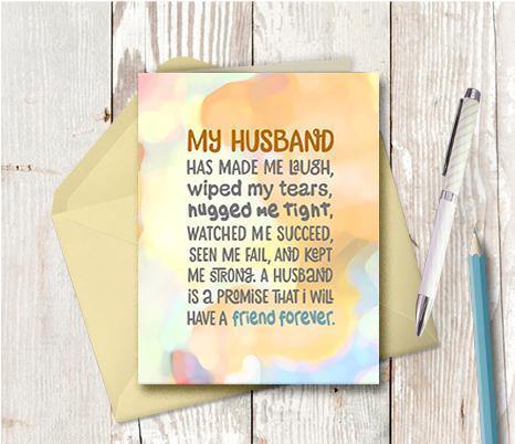 0721 My Husband Note Card - deloresartcanada