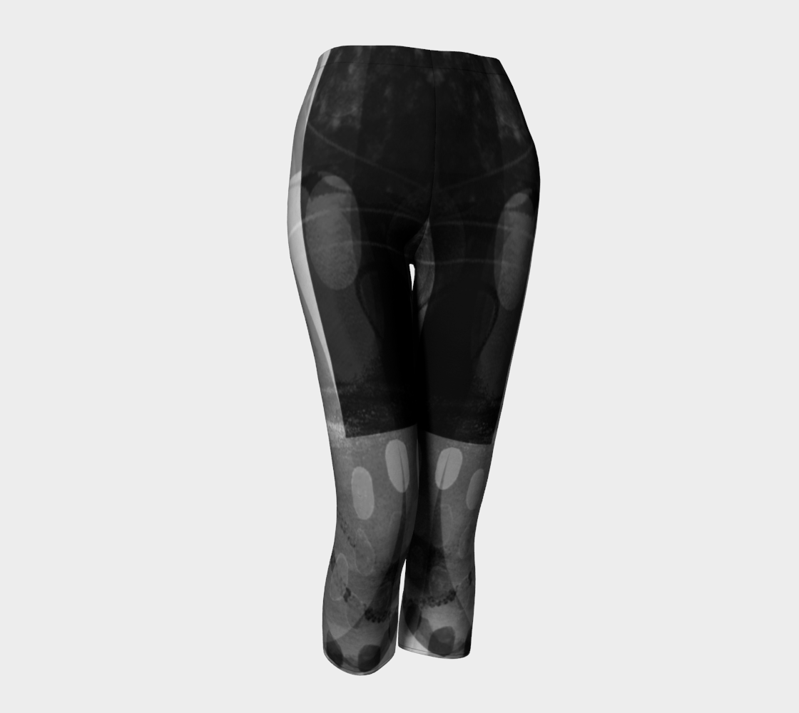 Caring Cup Black Capris - deloresartcanada