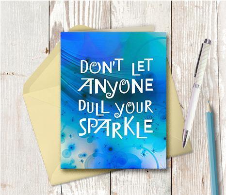 0725 Sparkle Note Card - deloresartcanada