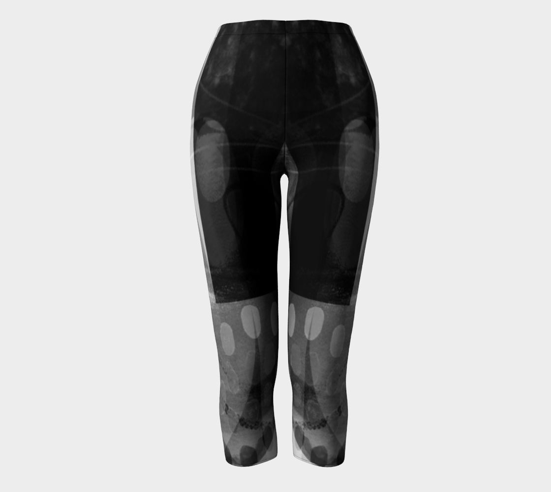 Caring Cup Black Capris - deloresartcanada