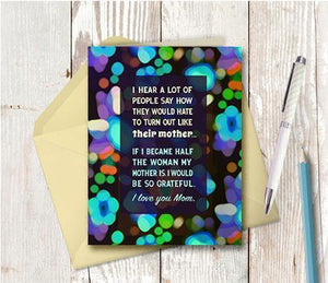 0734 Mother People Say Note Card - deloresartcanada