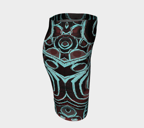 Crazy Swirl Fitted Skirt by Deloresart - deloresartcanada