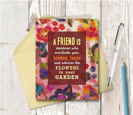 0755 Broken Fence Note Card - deloresartcanada