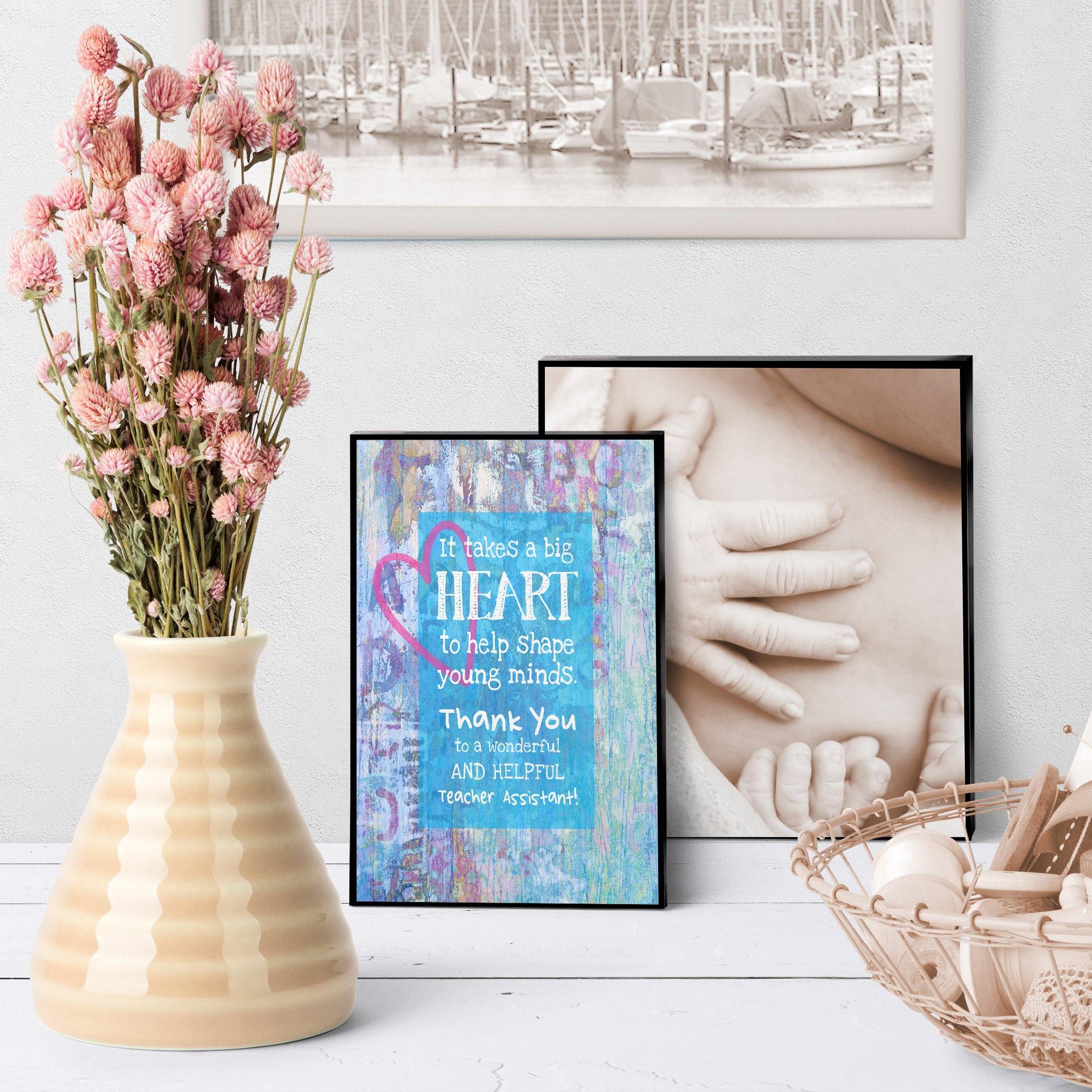 0757 Big Heart Teacher Assistant Art - deloresartcanada