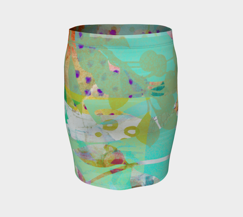 Abundant Forest Fitted Skirt by Deloresart - deloresartcanada
