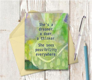 0775 Doer Inside Note Card - deloresartcanada