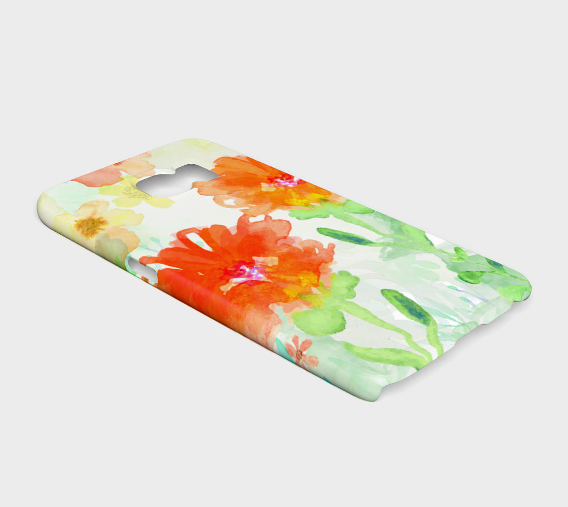 Coral Floral Device Case - deloresartcanada