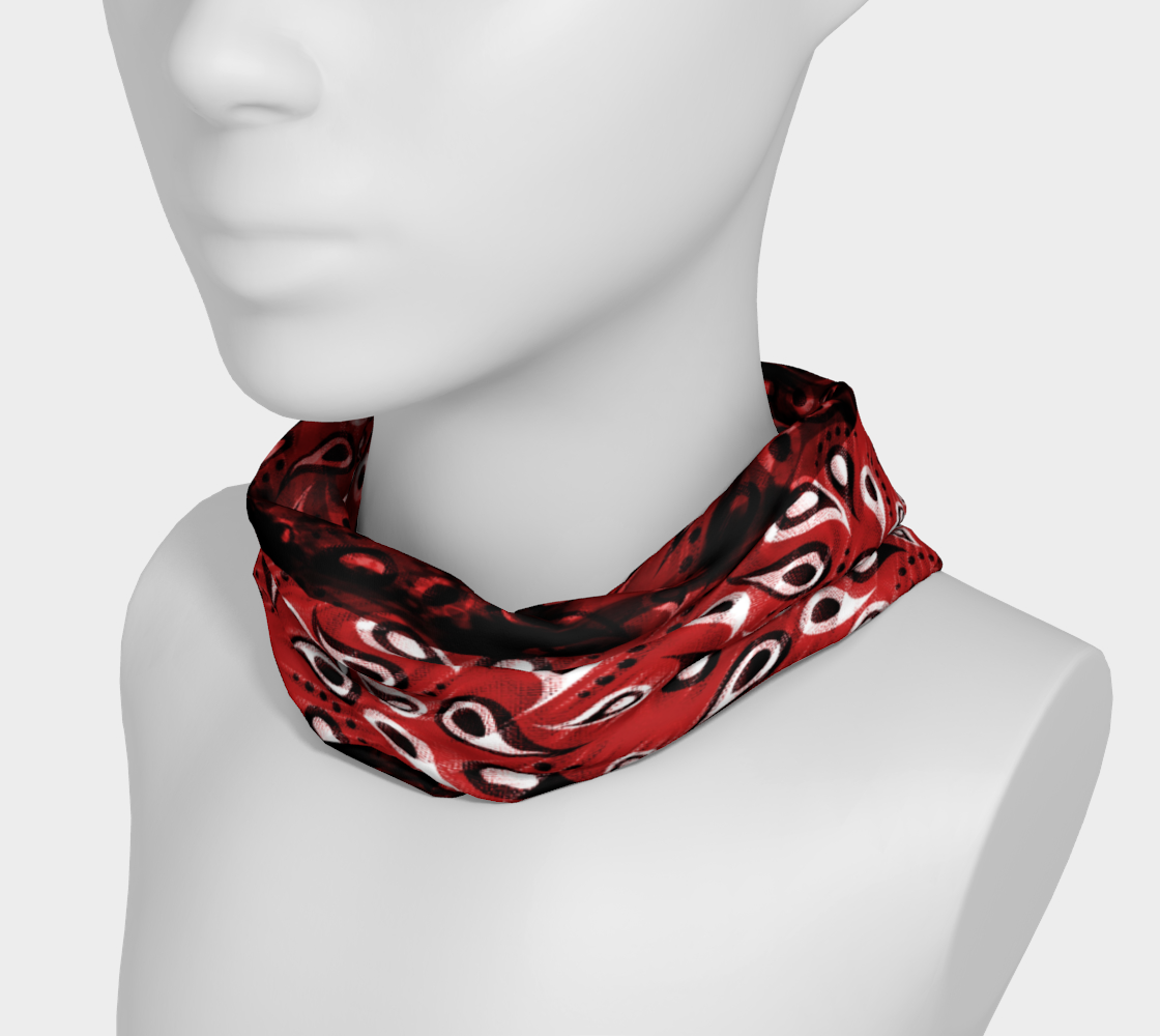 Bittermelon Paisley Headband in Red - deloresartcanada