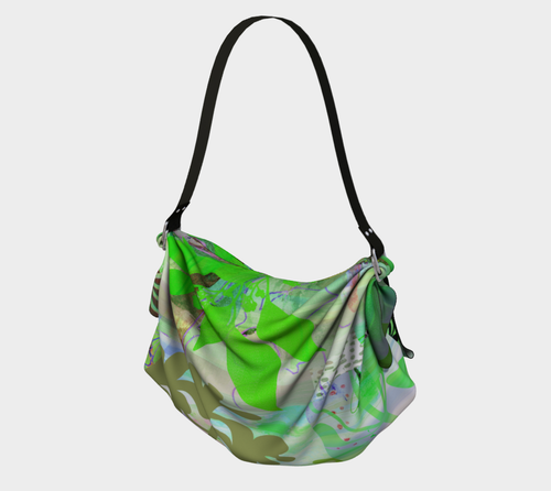Verdant Garden Greens Origami Tote by Deloresart - deloresartcanada