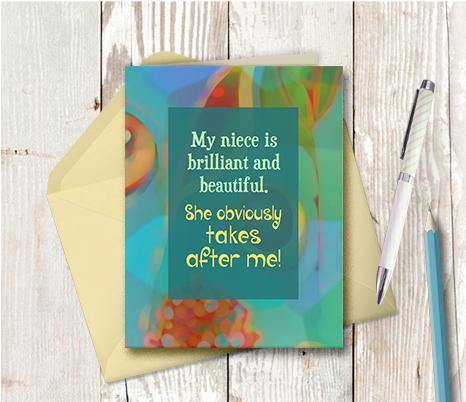 0783 Niece Note Card - deloresartcanada