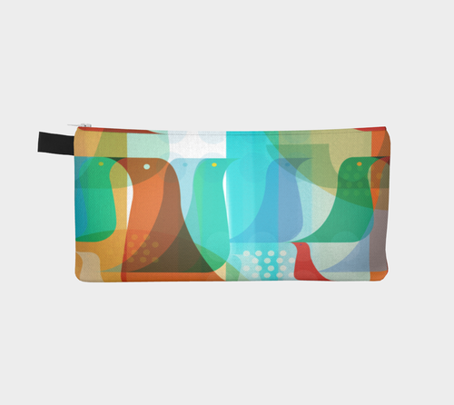 Birds of a Feather Pencil Case by Deloresart - deloresartcanada