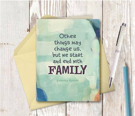 0792 Start And End W Family Note Card - deloresartcanada