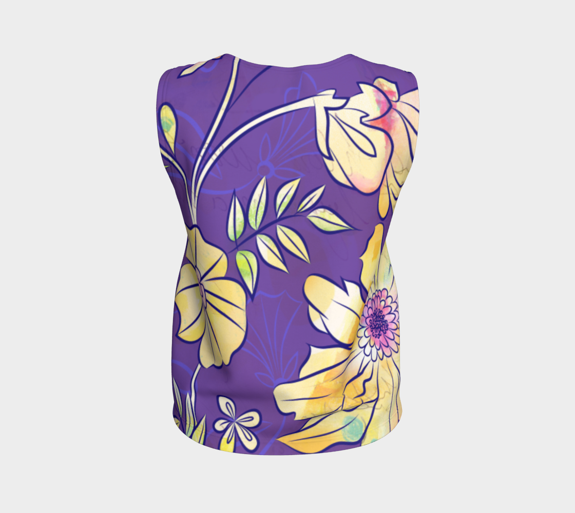 Francella Floret Loose Tank in Purples - deloresartcanada