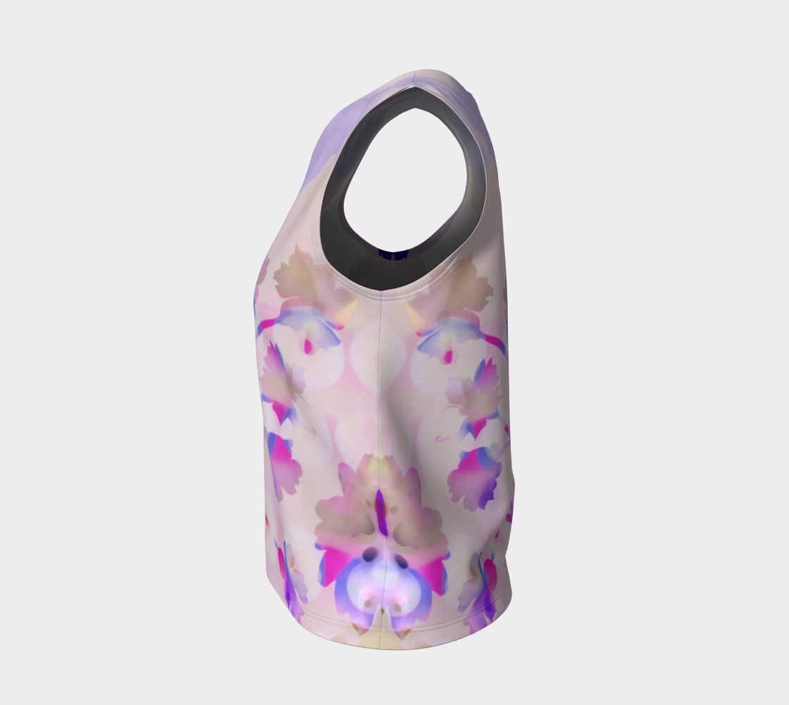 Breezy Blooms Loose Tank by Deloresart in Purples - deloresartcanada