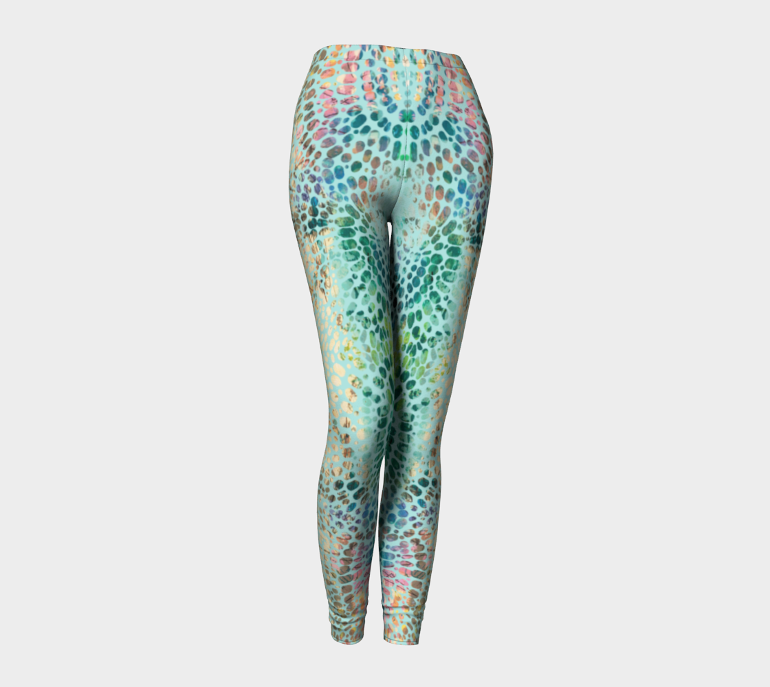 Earth Message Green Leggings - deloresartcanada