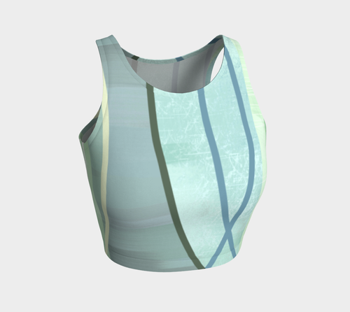 Coaxial Teal Crop Top by Deloresart - deloresartcanada