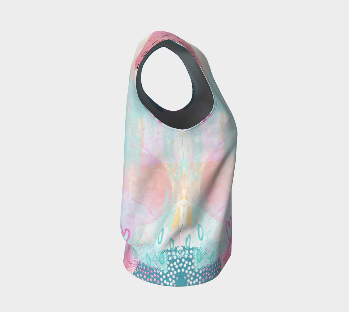 The Snuggle is Real Loose Tank in Baby Blue and Pink - deloresartcanada