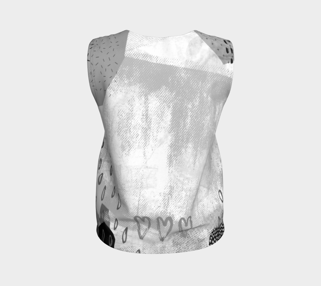 The Snuggle is Real Loose Tank in Greyscale - deloresartcanada