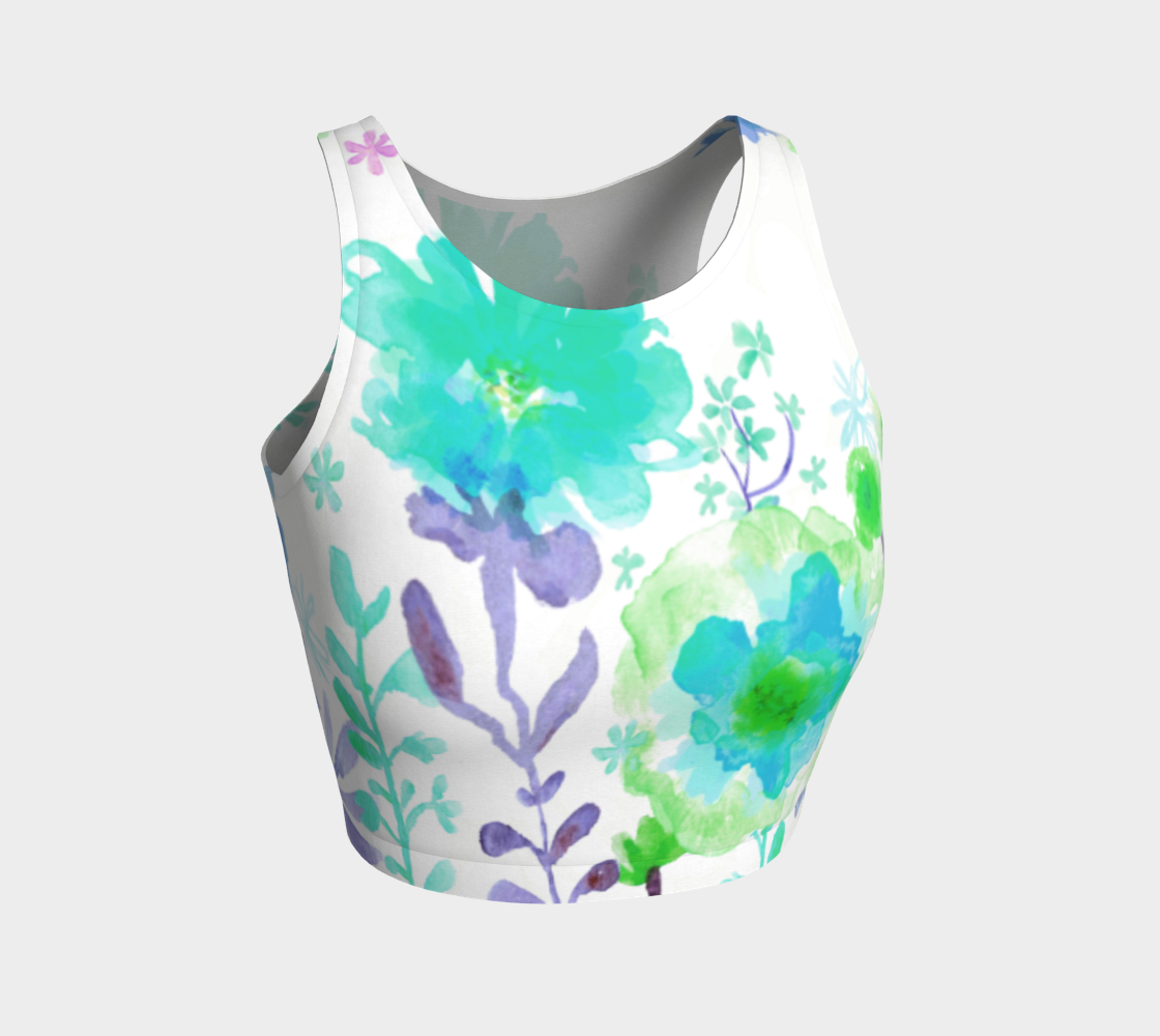 Grandma's Garden Crop Top by Deloresart - deloresartcanada