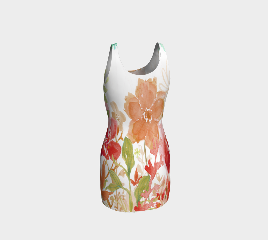 Prairie Garden Bodycon Dress by Deloresart