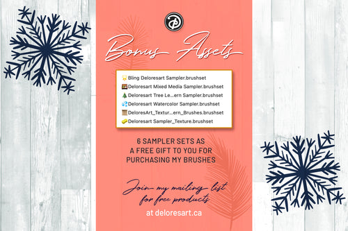 Volume 085 - Build a Card Procreate Brush and Assets - deloresartcanada