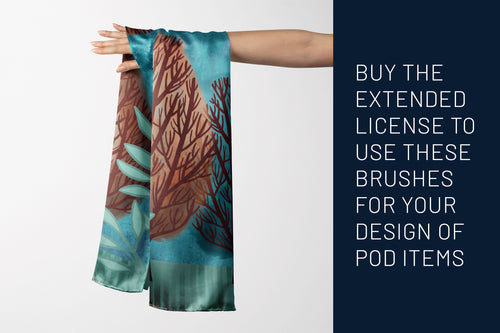 Volume 037 - Stylized Trees and Shrubs for Procreate - deloresartcanada