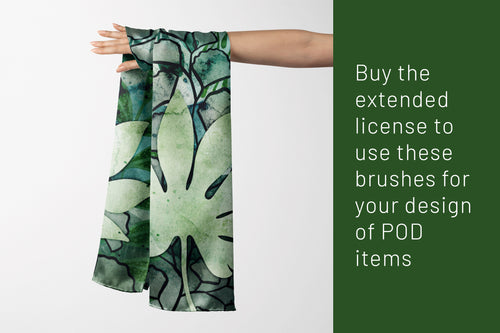 Volume 088 - Lush Tropical Garden Brush Set w Bonus Leafy Ferns