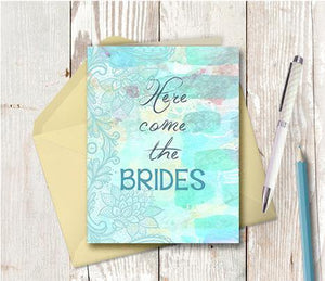 0800 Here Come The Brides Note Card - deloresartcanada