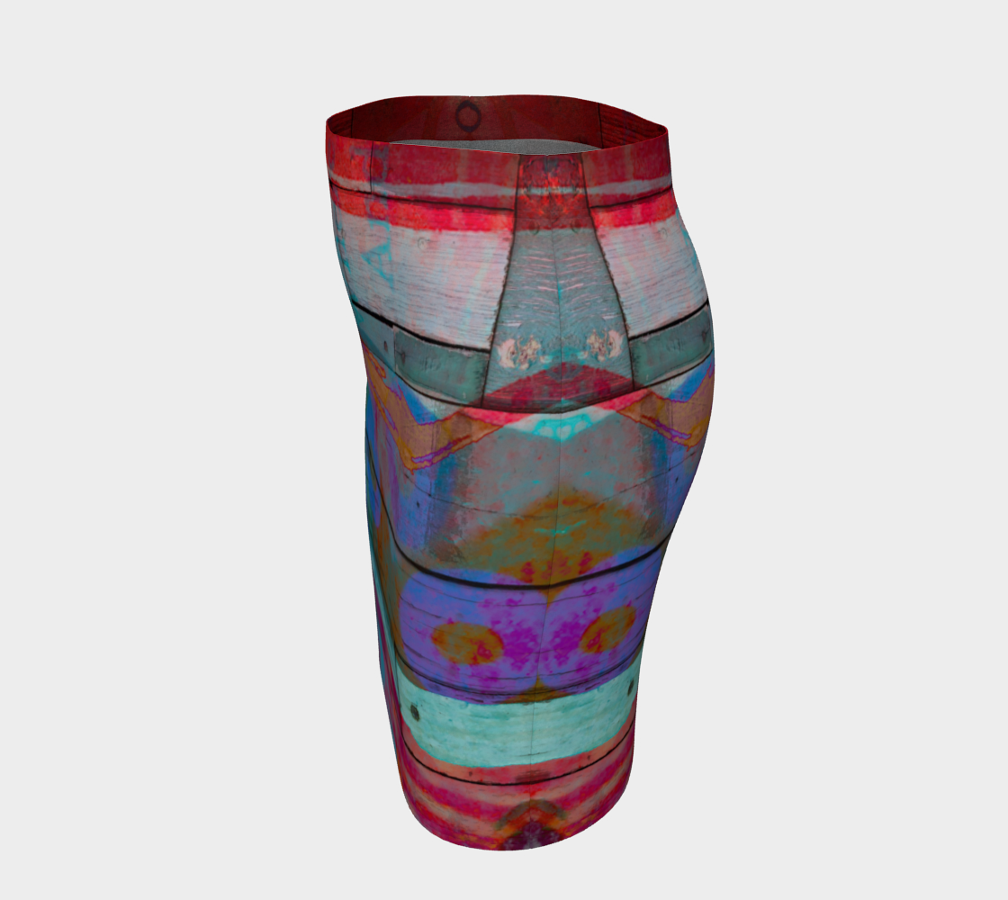 Drinking Rum Fitted Skirt by Deloresart - deloresartcanada