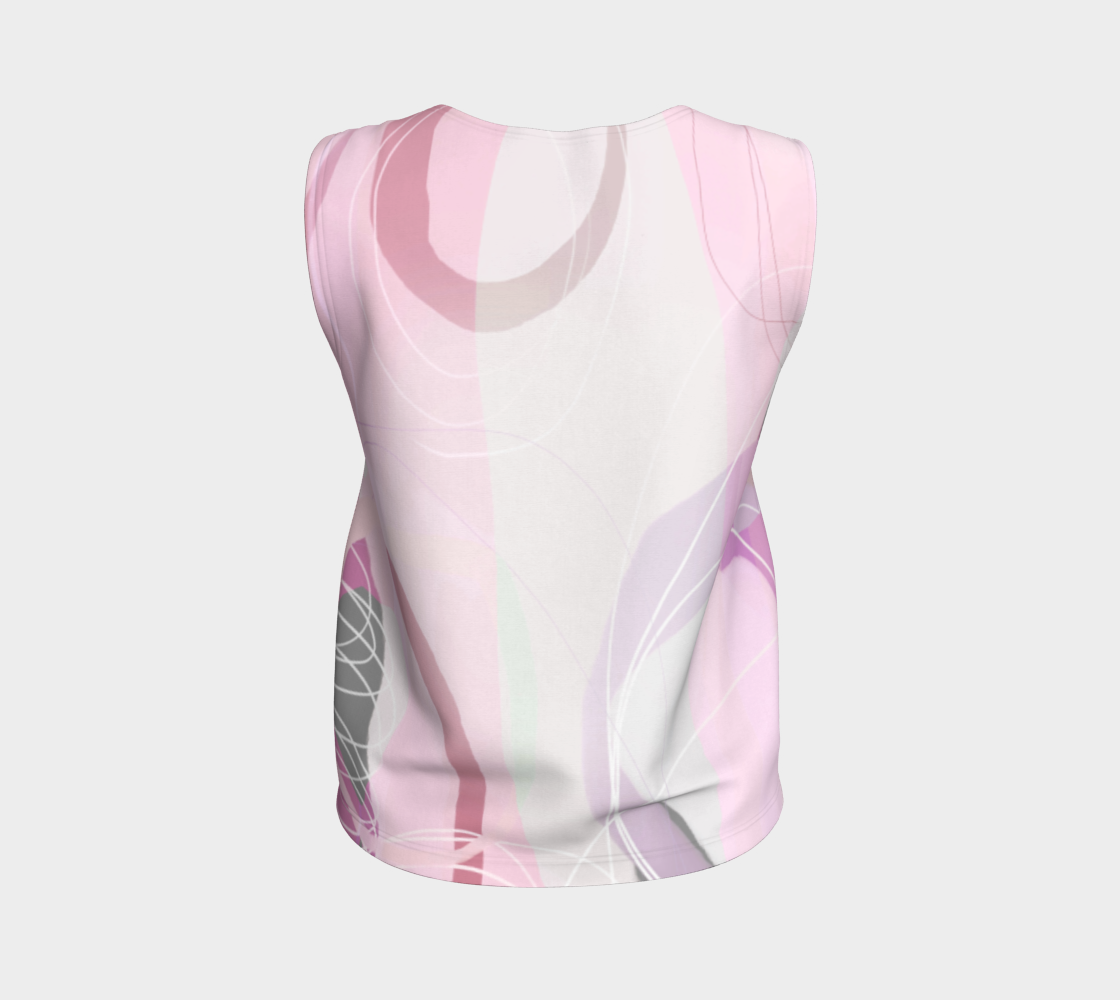Shenanigans  Loose Tank by Deloresart in Soft Pinks - deloresartcanada