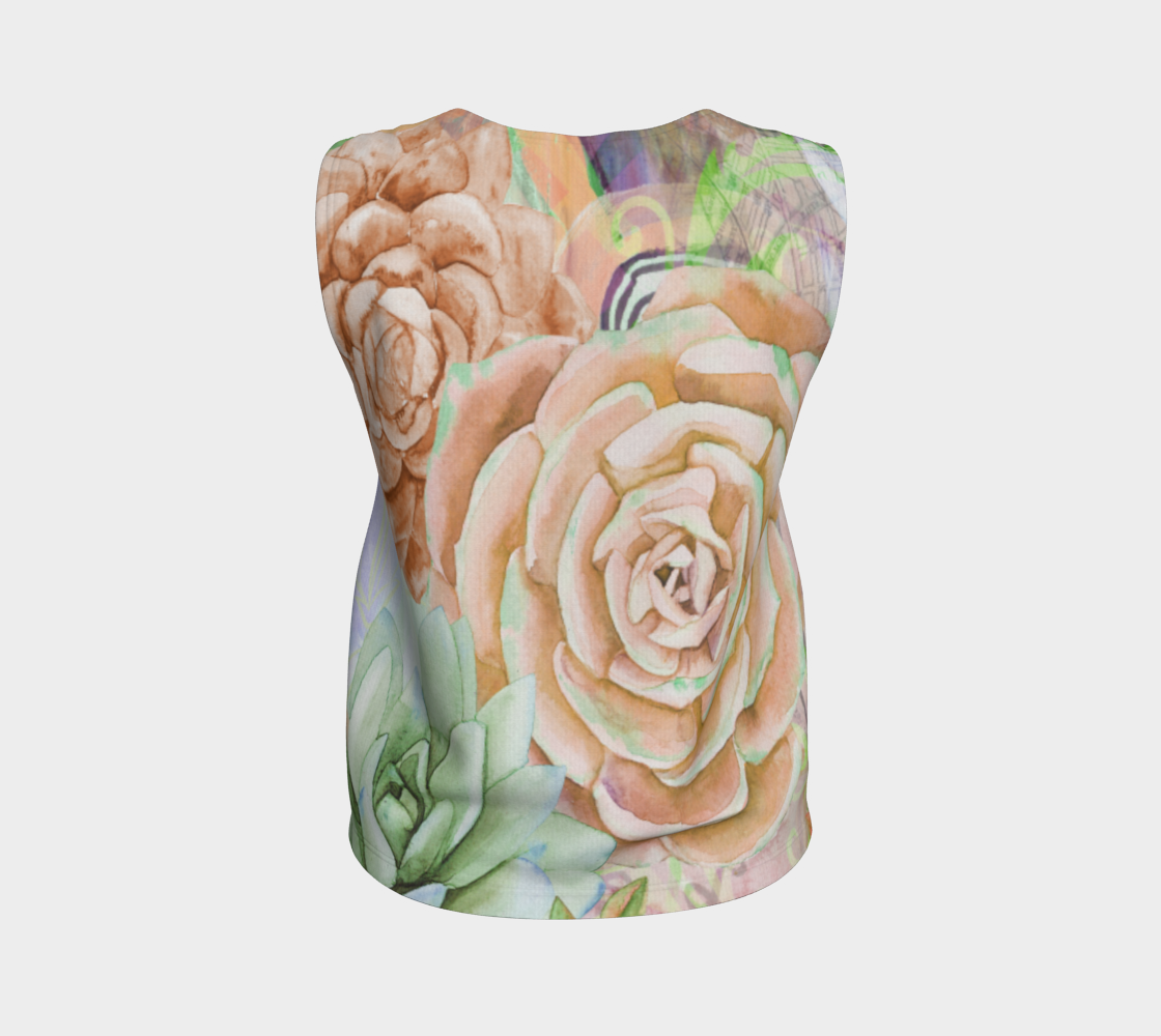 Let's Lovely Garden Loose Tank in Terra Cotta - deloresartcanada