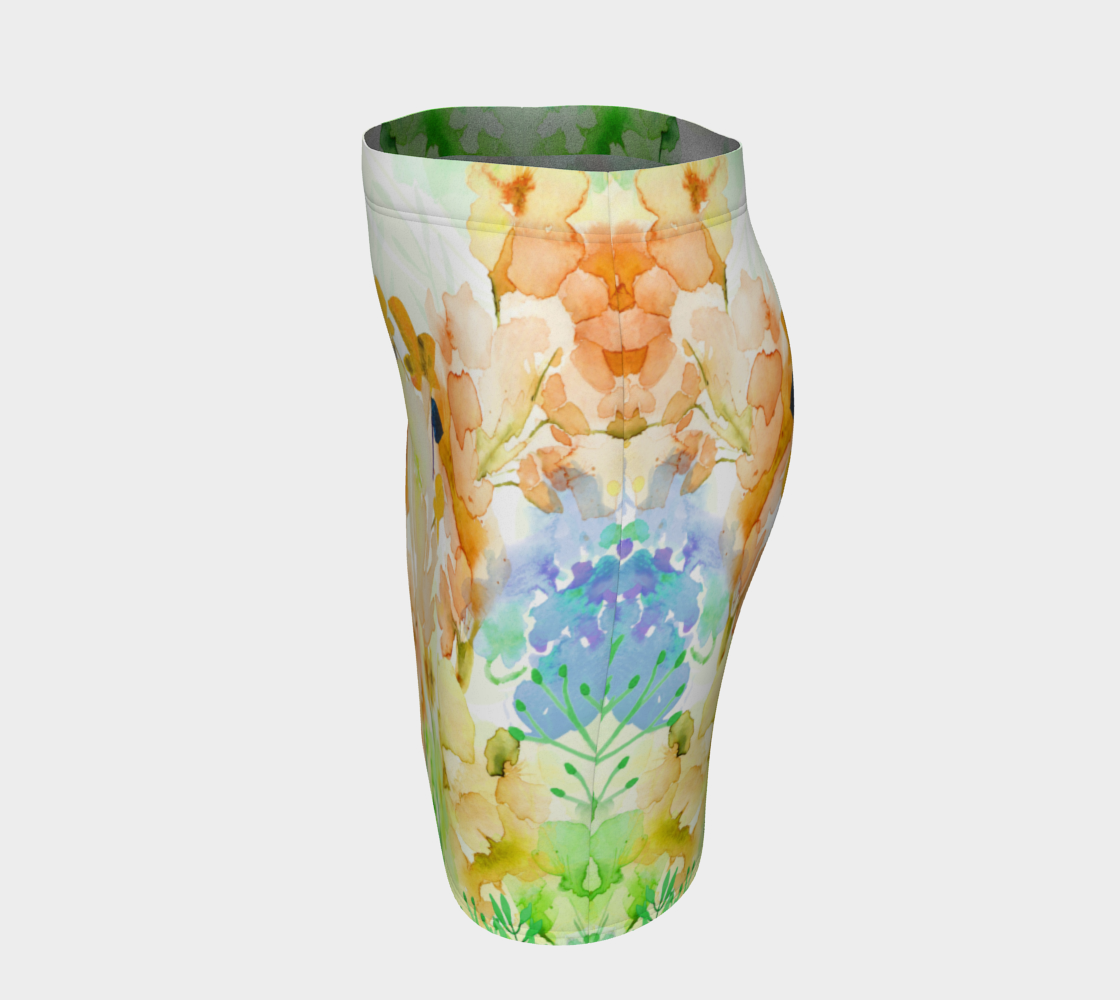 Gracious Garden Fitted Skirt by Deloresart - deloresartcanada