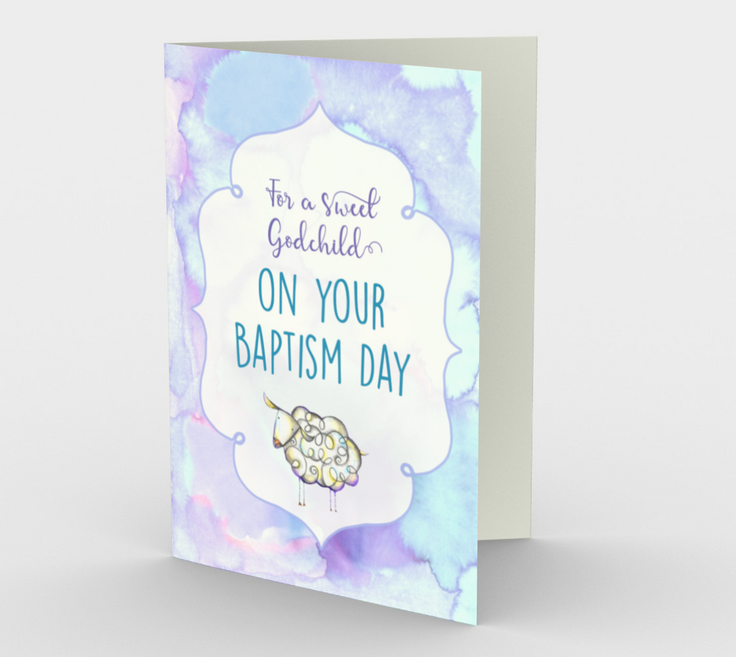 1291. Sweet Godchild Baptism  Card by DeloresArt