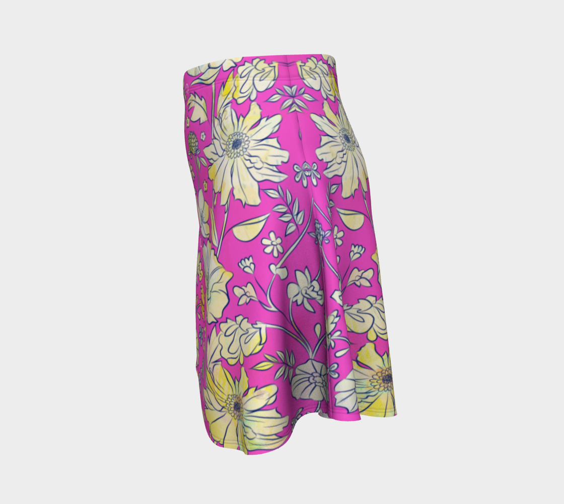 Francella Magenta Flare Skirt by Deloresart