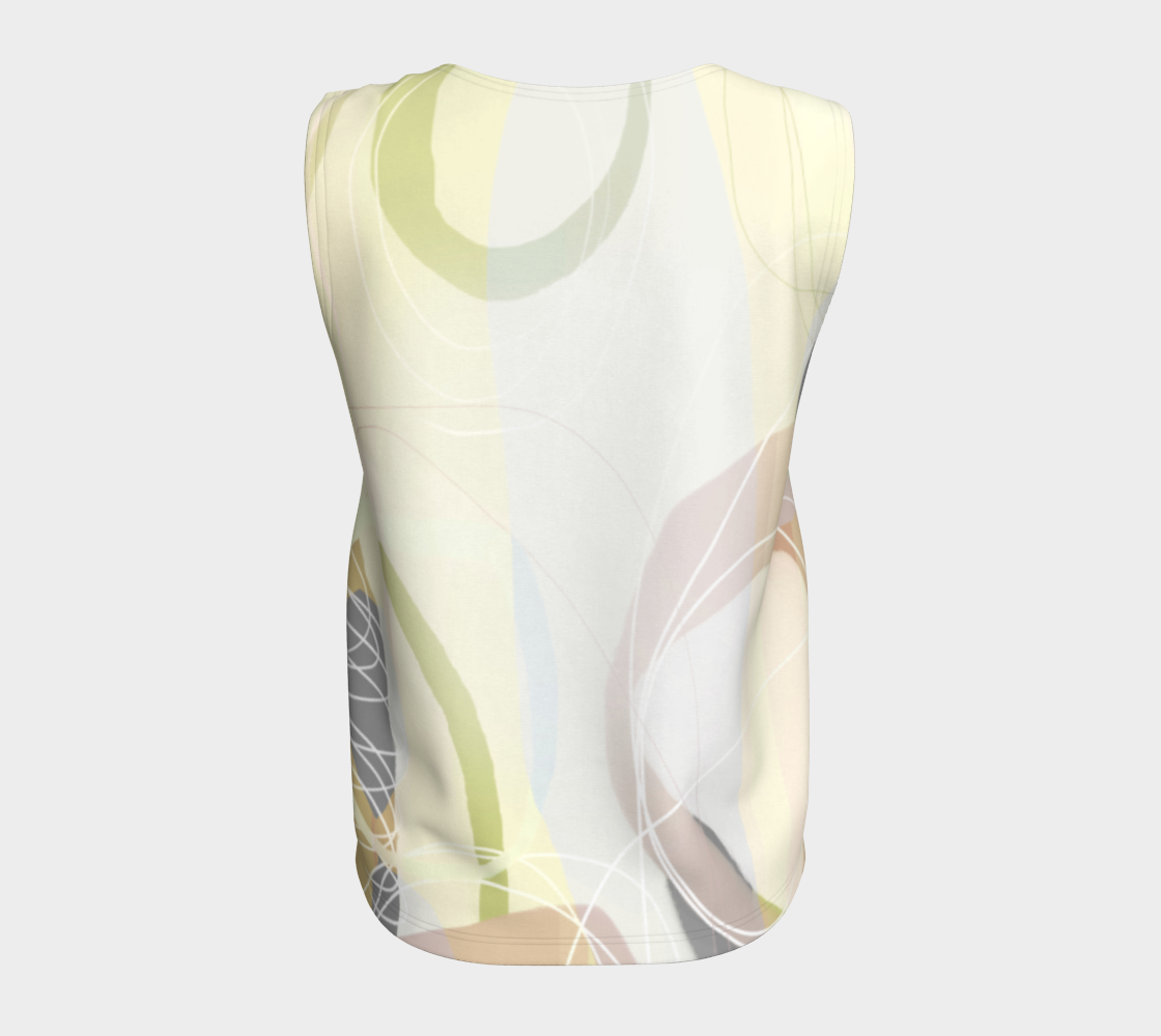 Shenanigans  Loose Tank by Deloresart Soft Yellows - deloresartcanada