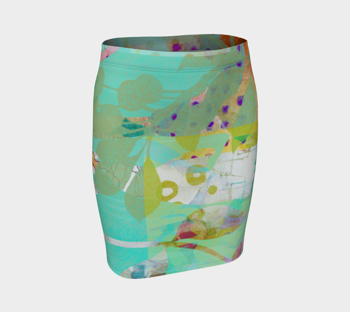 Abundant Forest Fitted Skirt by Deloresart - deloresartcanada