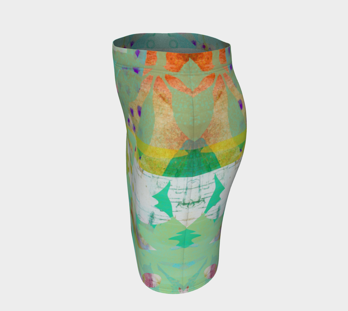 Abundant Forest Fitted Skirt by Deloresart - deloresartcanada