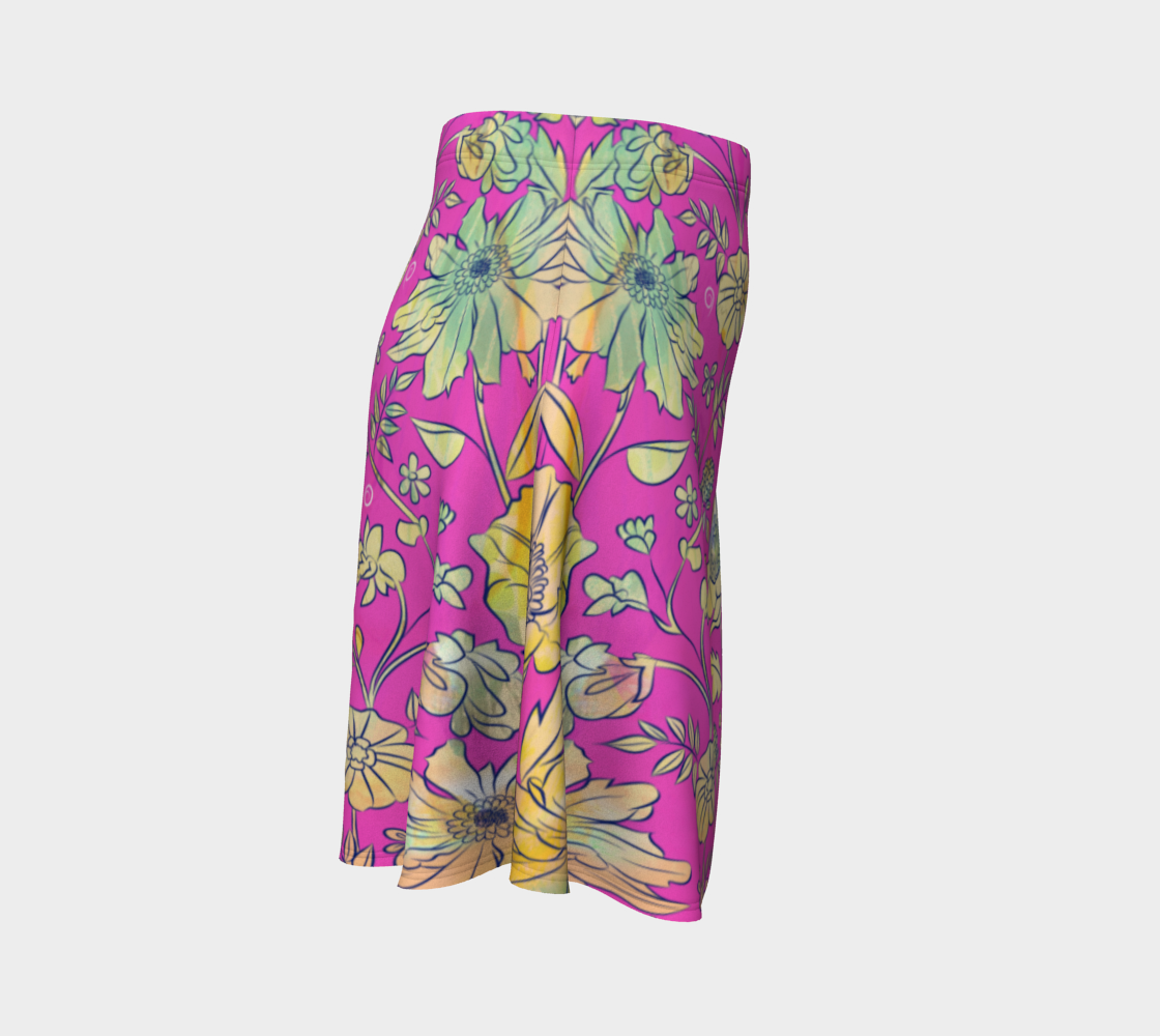 Francella Magenta Flare Skirt by Deloresart