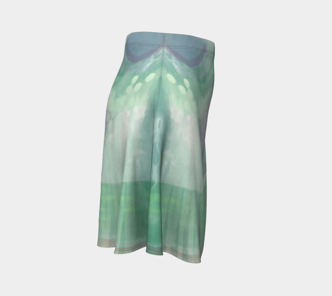 I Love You to the Moon Flare Skirt by Deloresart