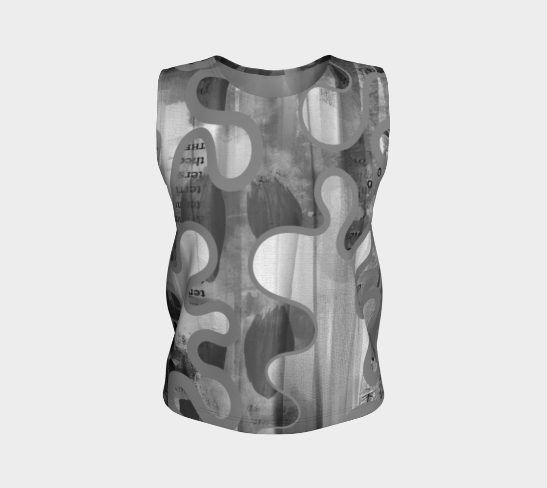 Sassy Serpentine Loose Tank Top in Grey - deloresartcanada