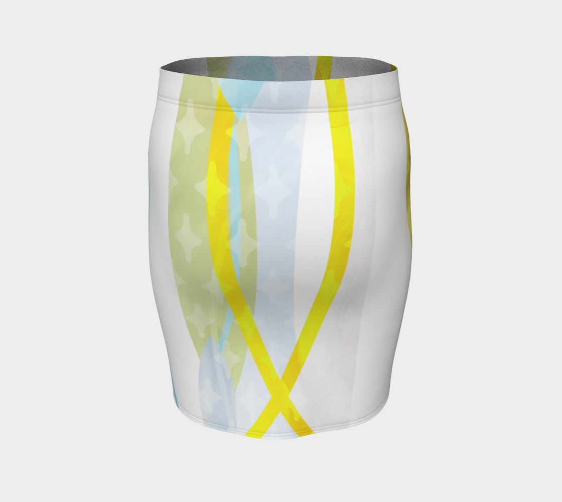 Side by Side Fitted Skirt by Deloresart - deloresartcanada