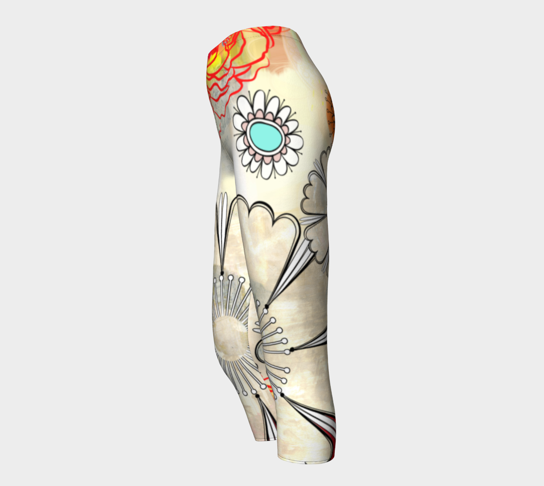 Flower Power Capris by Deloresart - deloresartcanada