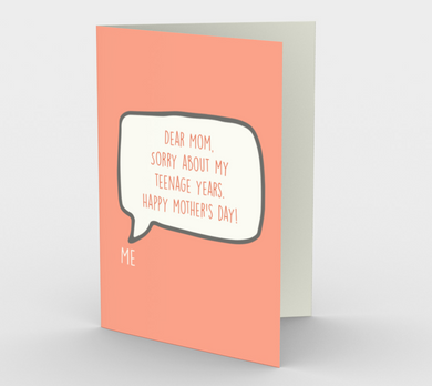 1210. Sorry For My Teenage Years  Card by DeloresArt