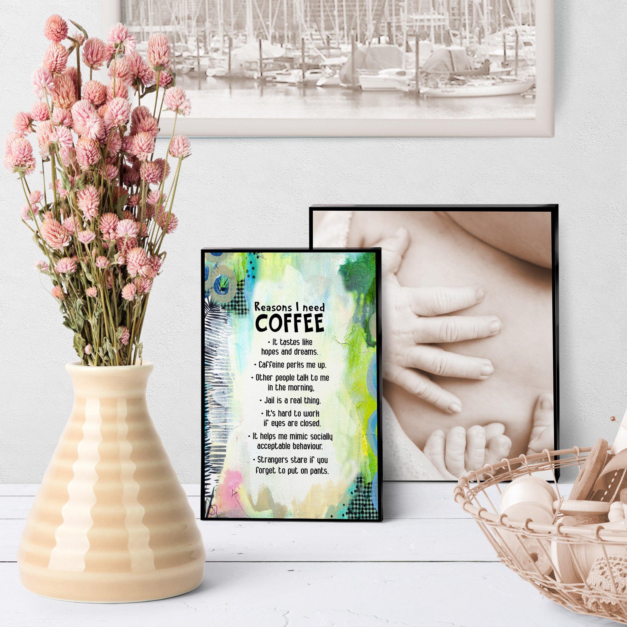 0894 Reasons I Need Coffee Art - deloresartcanada