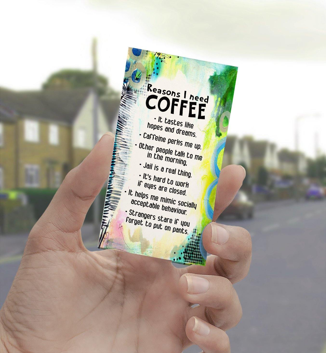 0894 Reasons I Need Coffee Art - deloresartcanada